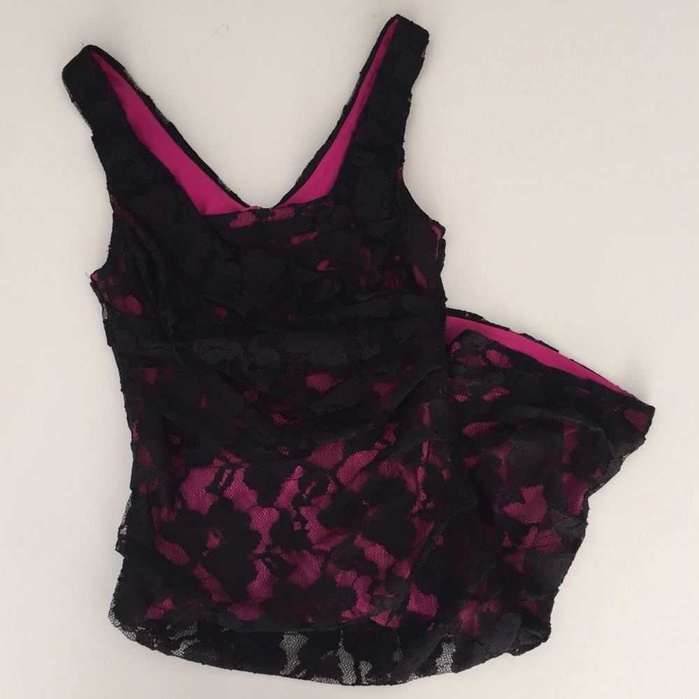 Express Black Lace Overlay Dress